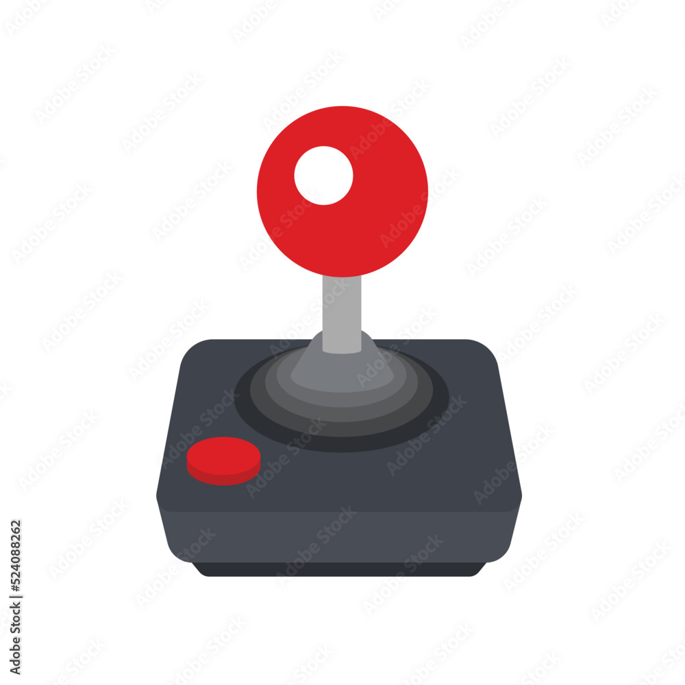 Joystick retro old gaming controller vector emoji illustration symbol