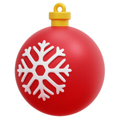 Canvas Print - bauble 3d render icon illustration