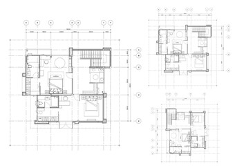 Floor plan designed building on the drawing.
