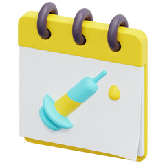 Canvas Print - calendar 3d render icon illustration