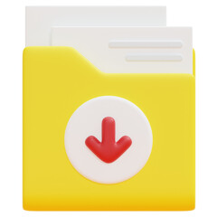 Poster - folder 3d render icon illustration