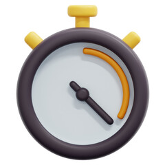 Poster - stopwatch 3d render icon illustration