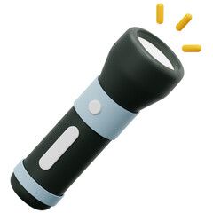 Sticker - flashlight 3d render icon illustration