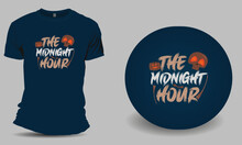 The Mid-night Hour With Halloween Elements T Shirt Design