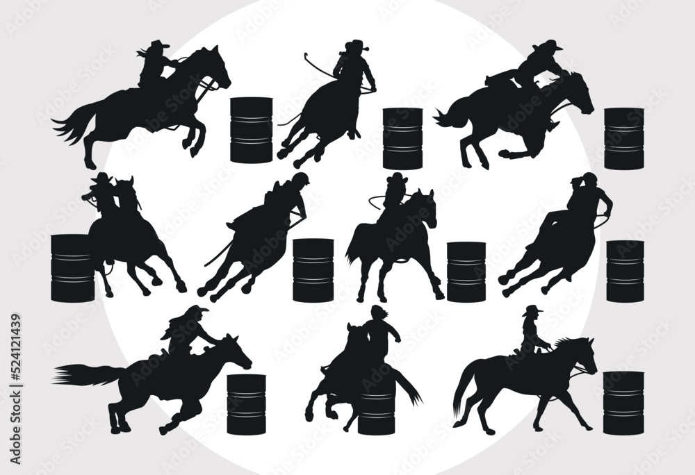Rodeo Barrel Racer SVG Cut File | Western Rodeo Svg | Barrel Racer ...
