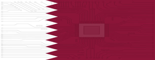 Wall Mural - Qatar. Flag of Qatar. Abstract country flag.