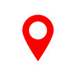 Leinwandbild Motiv red pin point. map address location pointer symbol
