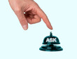 © valiantsin - ASK, pressing Q and A button. Qna concept. High quality photo