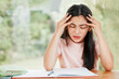 © Allistair/peopleimages.com - Stress, anxiety and worry with a little girl struggling with her studies, education and learning at home. Confused, frustrated and upset student having trouble with homework and difficult study
