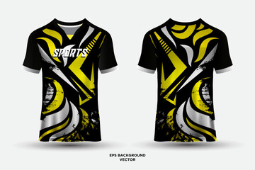 Modern and futuristic jersey design suitable for sports, racing, soccer, gaming and e sports vector