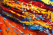 Colorful abstract oil painting art background. Texture of canvas and oil.