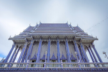 Wall Mural - The Blue Temple at Wat Paknam Khaem Nu, Chanthaburi, Thailand.