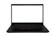 Black modern laptop with blank screen
