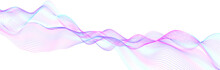 Colorful Wave Of Streaming Particles On A White Background. Abstract Background With Dynamic Elements Of Waves. 3d