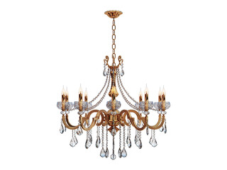 Chandelier on transparent background