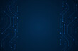 Circuit board. Motherboard. Blue technology background.