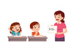 © Colorfuel Studio - little kid study math in class with teacher