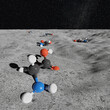 © Science RF - Glycine molecules on a dead planet, illustration