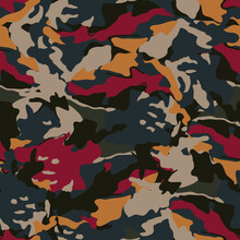 Seamless Camouflage  Pattern  On Background 