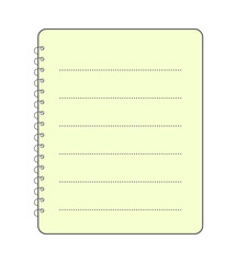 Wall Mural - outline striped notepad. yellow notebook.
