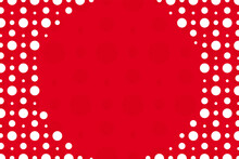 Flat Design Red Polka Dot Background Vector Illustration
