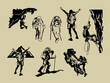 © Harbros Studio - climbing adventure illustration element design set