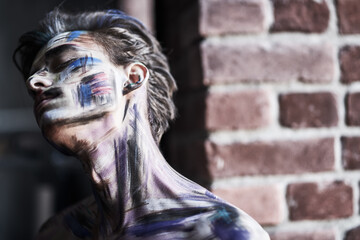 Wall Mural - body art portrait