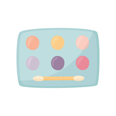 palette with brushes