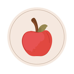 Wall Mural - apple fruit icon
