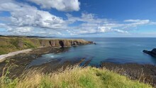 On The Dramatic Coast Nex To  Dunnottar Castle. It Is A Ruined Medieval Fortress Located Upon A Rocky Headland On The North-eastern Coast Of Scotland, About 2 Miles South Of Stonehaven.