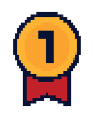 Sticker - medal prize pixel art