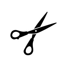 Barber Scissors Silhouette For Beauty Salon