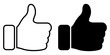 ofvs107 OutlineFilledVectorSign ofvs - thumb up vector icon . isolated transparent . like sign . social media . follow . yes . black outline and filled version . AI 10 / EPS 10 . g11420