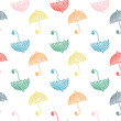 Seamless pattern with umbrellas . Fabric background for kids clothing and paper products. 