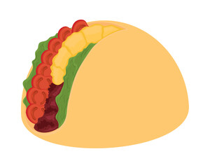 Sticker - taco flat icon