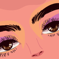 Poster - female eyes face closeup