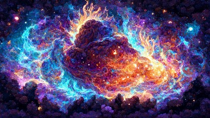 Wall Mural - explosion in space