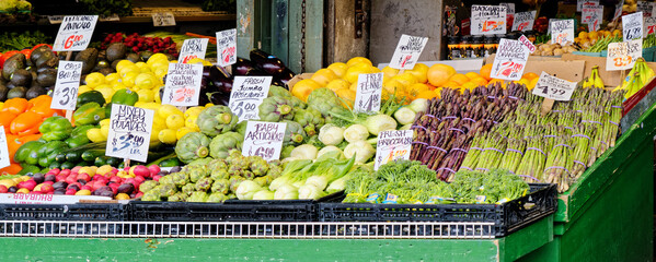 Canvas Print - Vegetable Stand at Pike Place Market