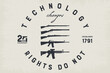 Technology Changes - Rights Do Not - Collection of Guns | Farmhouse | Print | EPS10