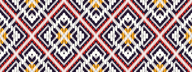 Traditional tribal or Modern native ikat pattern. Geometric ethnic background for pattern seamless design or wallpaper.