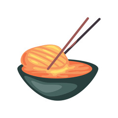 Poster - oriental food in bowl