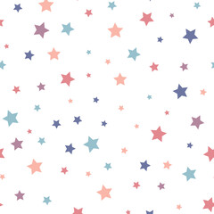 Wall Mural - Seamless star pattern. Cute wallpaper