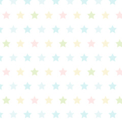 Wall Mural - Seamless star pattern. Pastel childish palette. Cute wallpaper