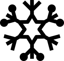 snowflake illustration on transparent background