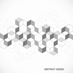 Wall Mural - the graphic design elements with isometric shape blocks. vector illustration of abstract geometric b