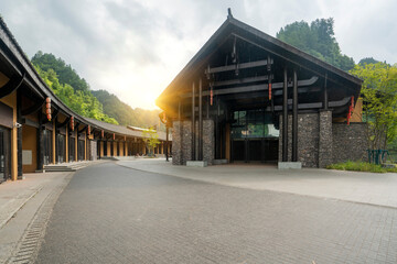 Wall Mural - Summer resort in Chinese Countryside