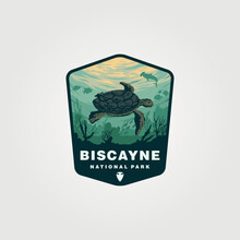 Biscayne National Park Vintage Logo Vector Symbol Illustration Design, Us National Park Logo