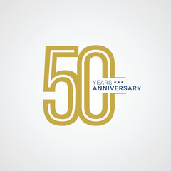 Wall Mural - 50 years anniversary badge vector illustration