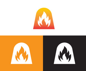 Wall Mural - Energy Letter A Fire Logo