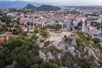 Canvas Print - Remains of fortress on Nebet Tepe hill in Plovdiv, Bulgaria